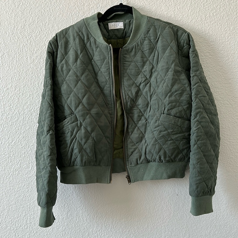 Olive Green Bomber Jacket